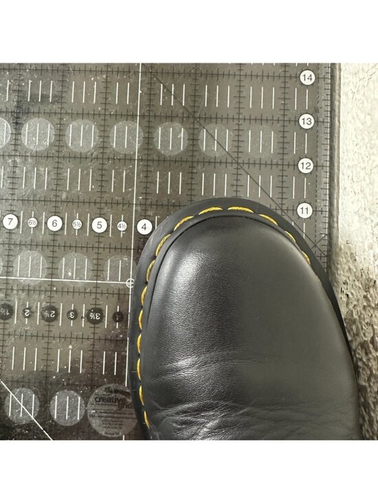 Dr. Martens 8053 Quad Men Size 6 Black Polished Smooth leather 5 Eye Derby Shoes